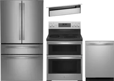 4 Piece Package Includes Refrigerator, Range, Hood And Dishwasher
